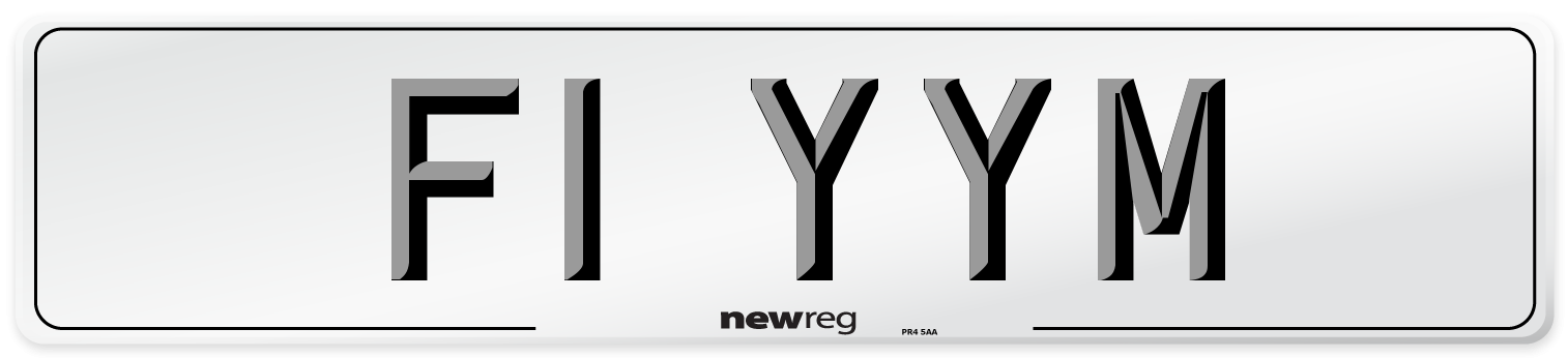 F1 YYM Number Plate from New Reg